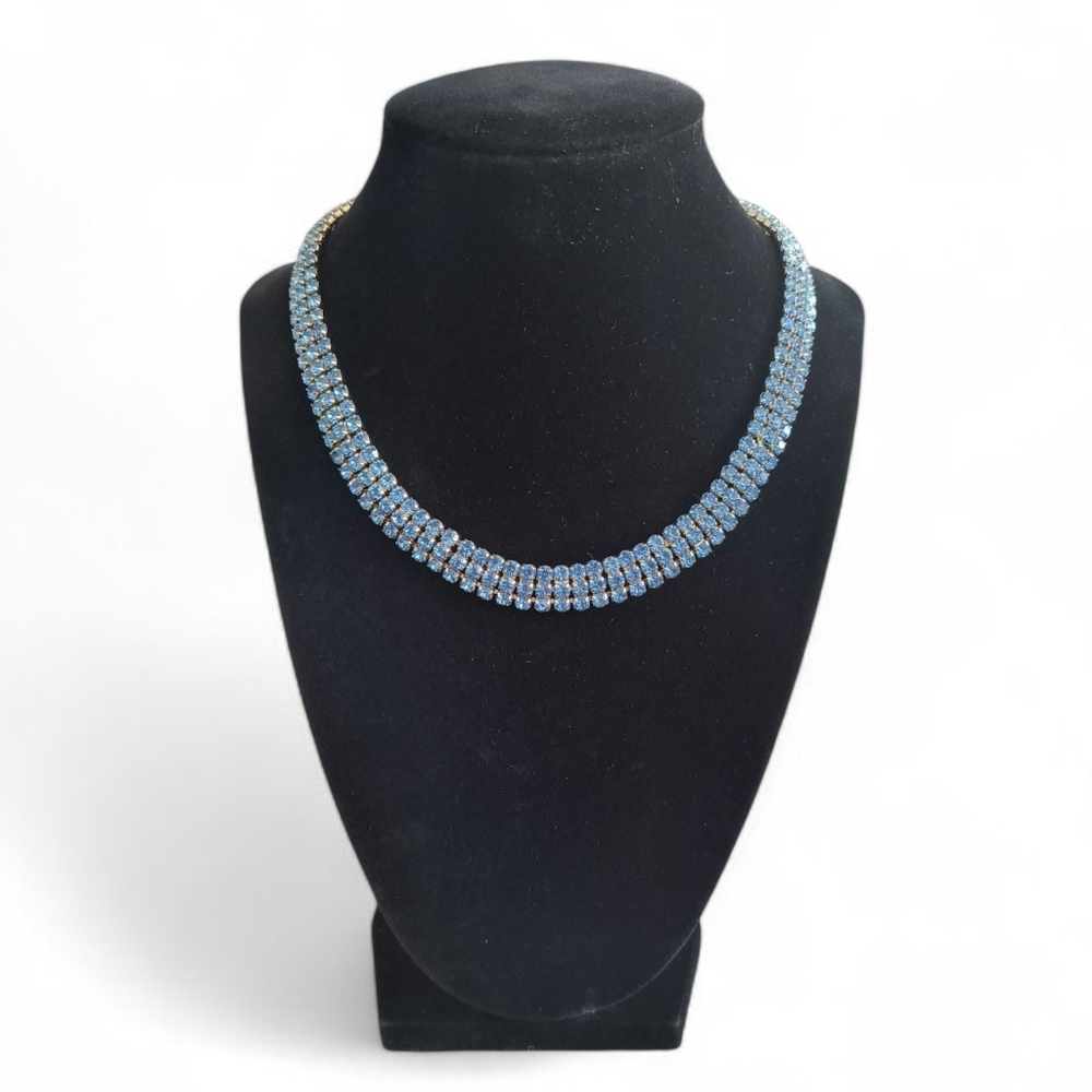 Simply Vera Vera Wang Blue Rhinestone Collar Necklace